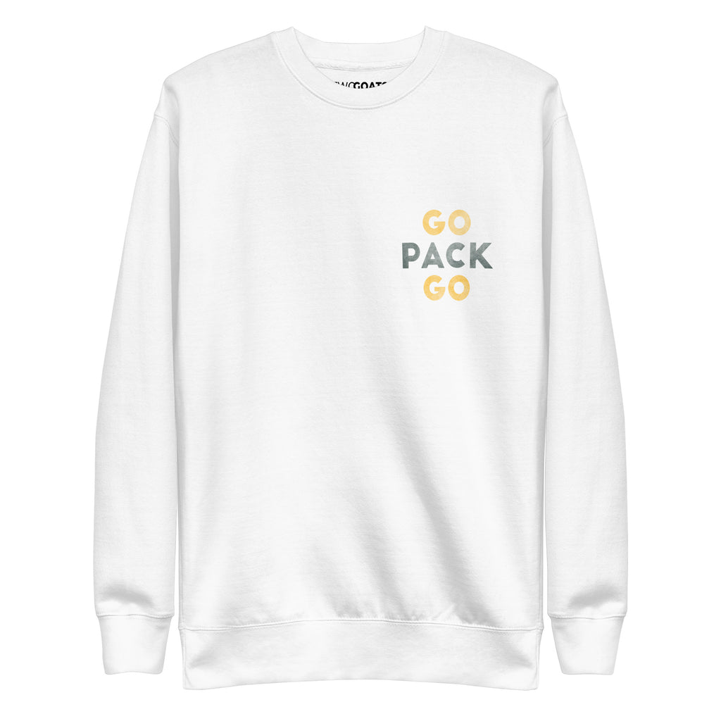 Packers Go Pack Go - Crewneck Sweatshirt White